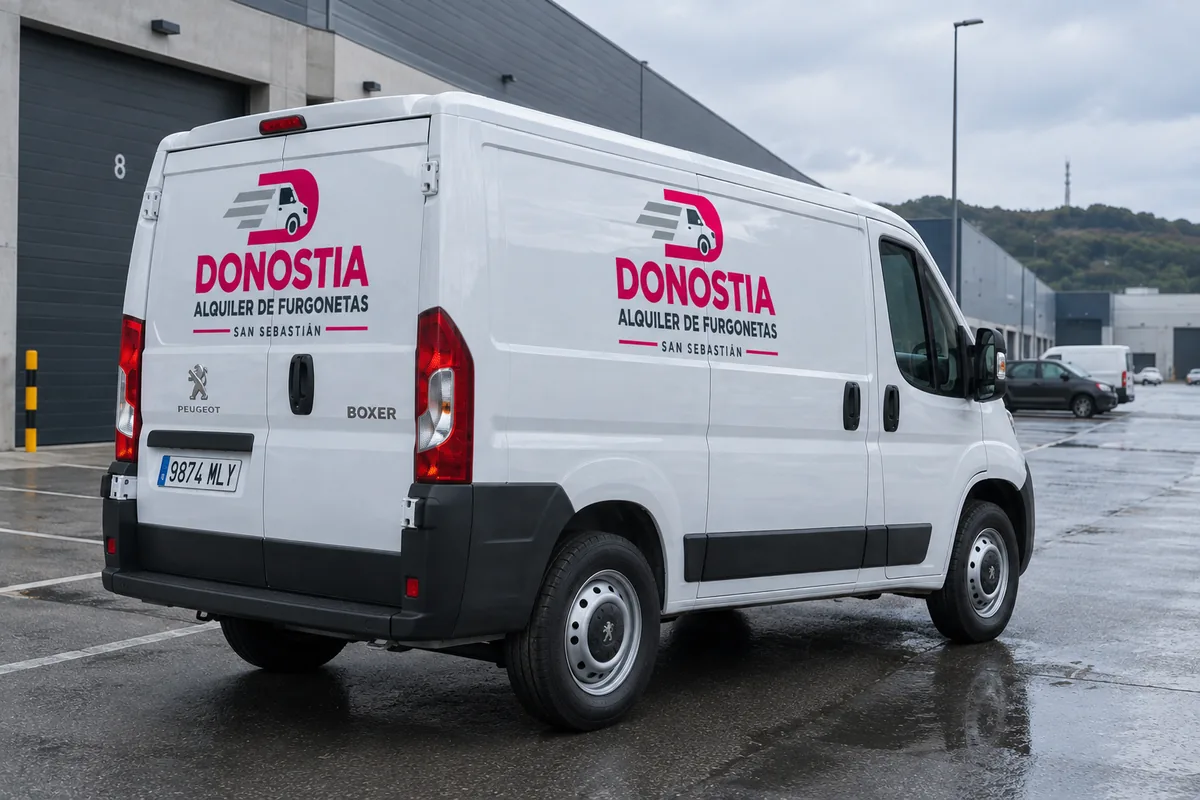 Peugeot Boxer compartimento de carga — Donostia Rents